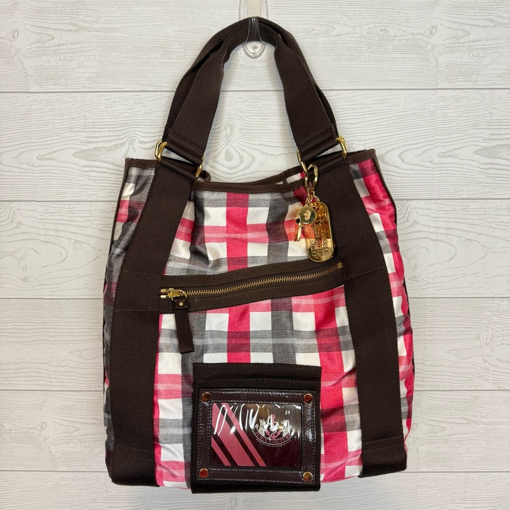 Juicy Couture Y2K Vintage Preppy Plaid Tote Bag NWT